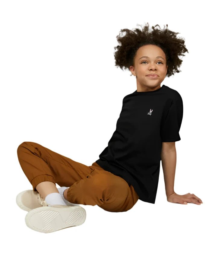 Psycho Bunny Kids Black Classic Crew Neck T-Shirt_ B0U014CRPC - 001 - NorthBoys