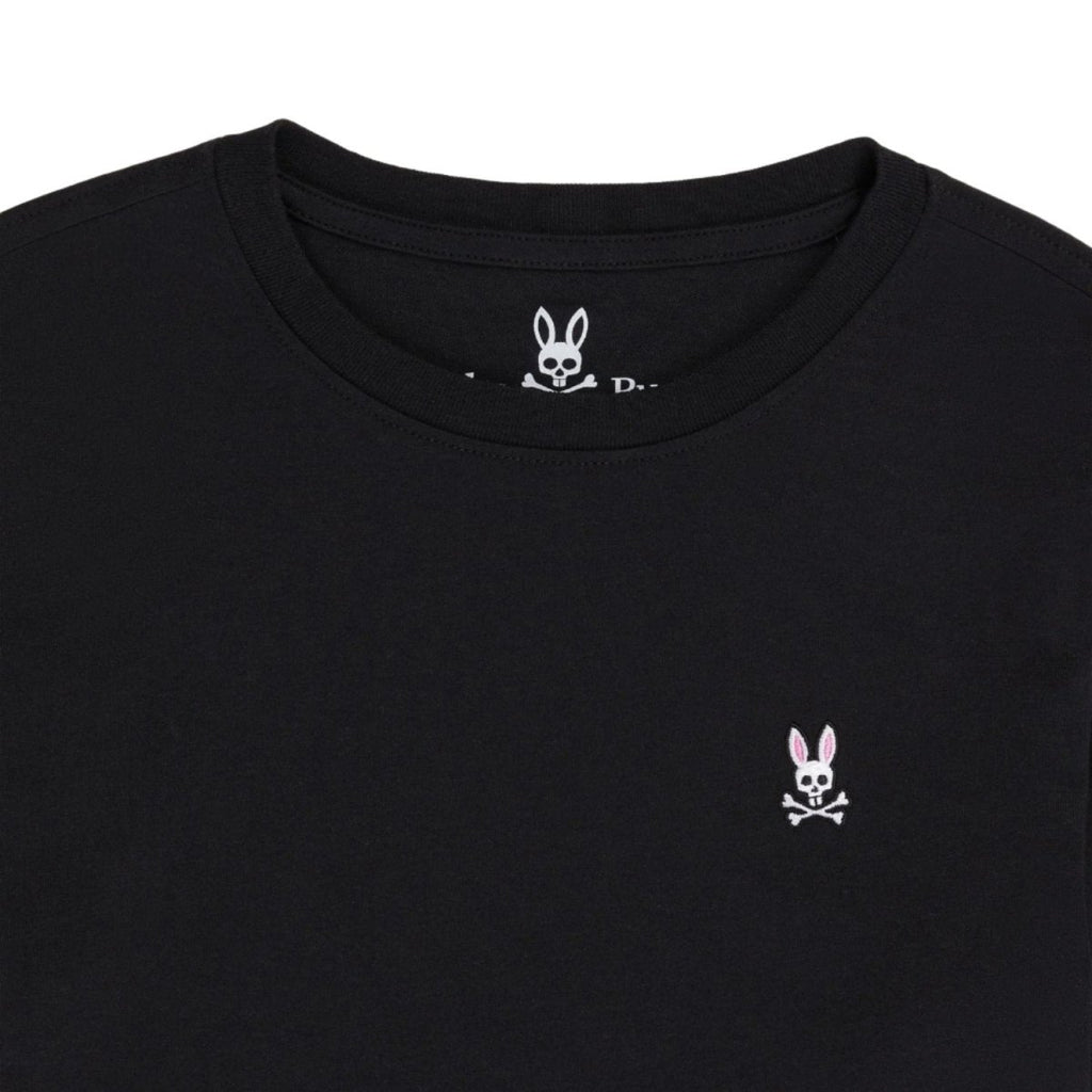 Psycho Bunny Kids Black Classic Crew Neck T-Shirt_ B0U014CRPC - 001 - NorthBoys