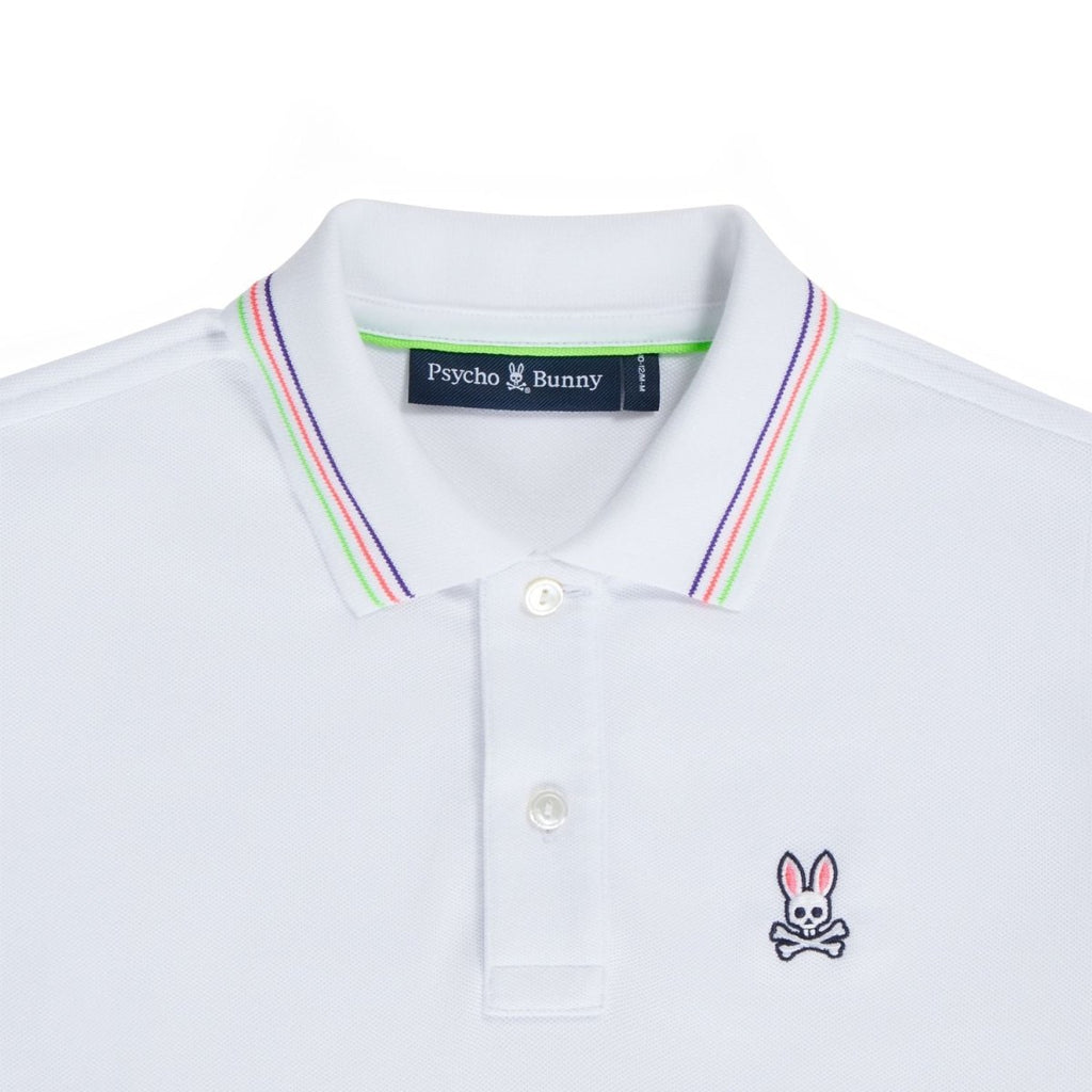 Psycho Bunny Kids Colton Pique White Polo_ B0k825a2pc - 100 - NorthBoys