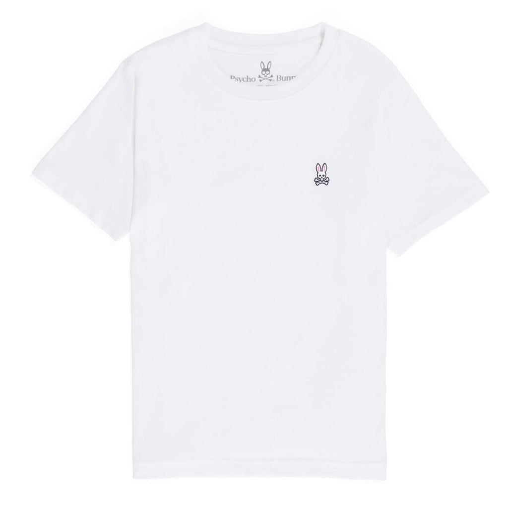 Psycho Bunny Kids White Classic Crew Neck T-Shirt_ B0U014CRPC - 100 - NorthBoys