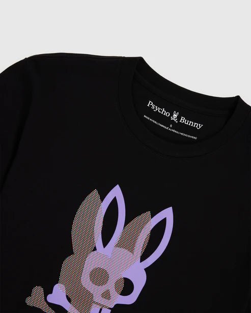 Psycho Bunny Mens Black Chicago HD Dotted Graphic T-Shirt_ B6U412Z1PC - 001 - NorthBoys