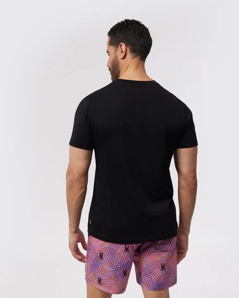 Psycho Bunny Mens Black Chicago HD Dotted Graphic T-Shirt_ B6U412Z1PC - 001 - NorthBoys