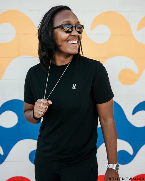 Psycho Bunny Mens Black Classic Crew Neck T-Shirt_ B6U014CRPC - 001 - NorthBoys