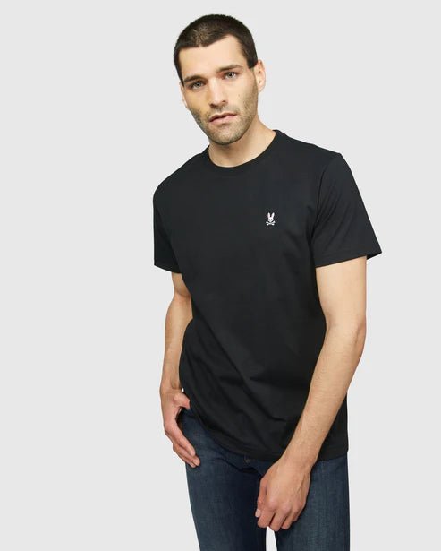 Psycho Bunny Mens Black Classic Crew Neck T-Shirt_ B6U014CRPC - 001 - NorthBoys
