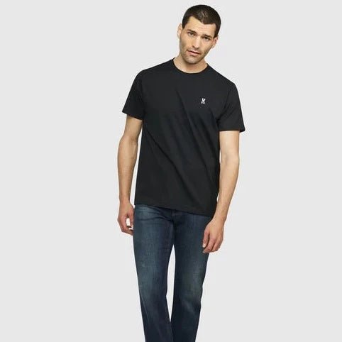 Psycho Bunny Mens Black Classic Crew Neck T-Shirt_ B6U014CRPC - 001 - NorthBoys