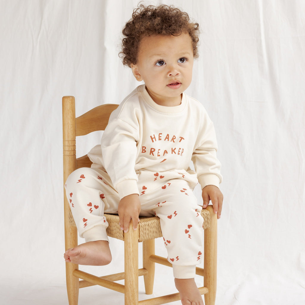 Quincy Mae Baby Relaxed Heart Breaker Sweatshirt_ QM454PALM