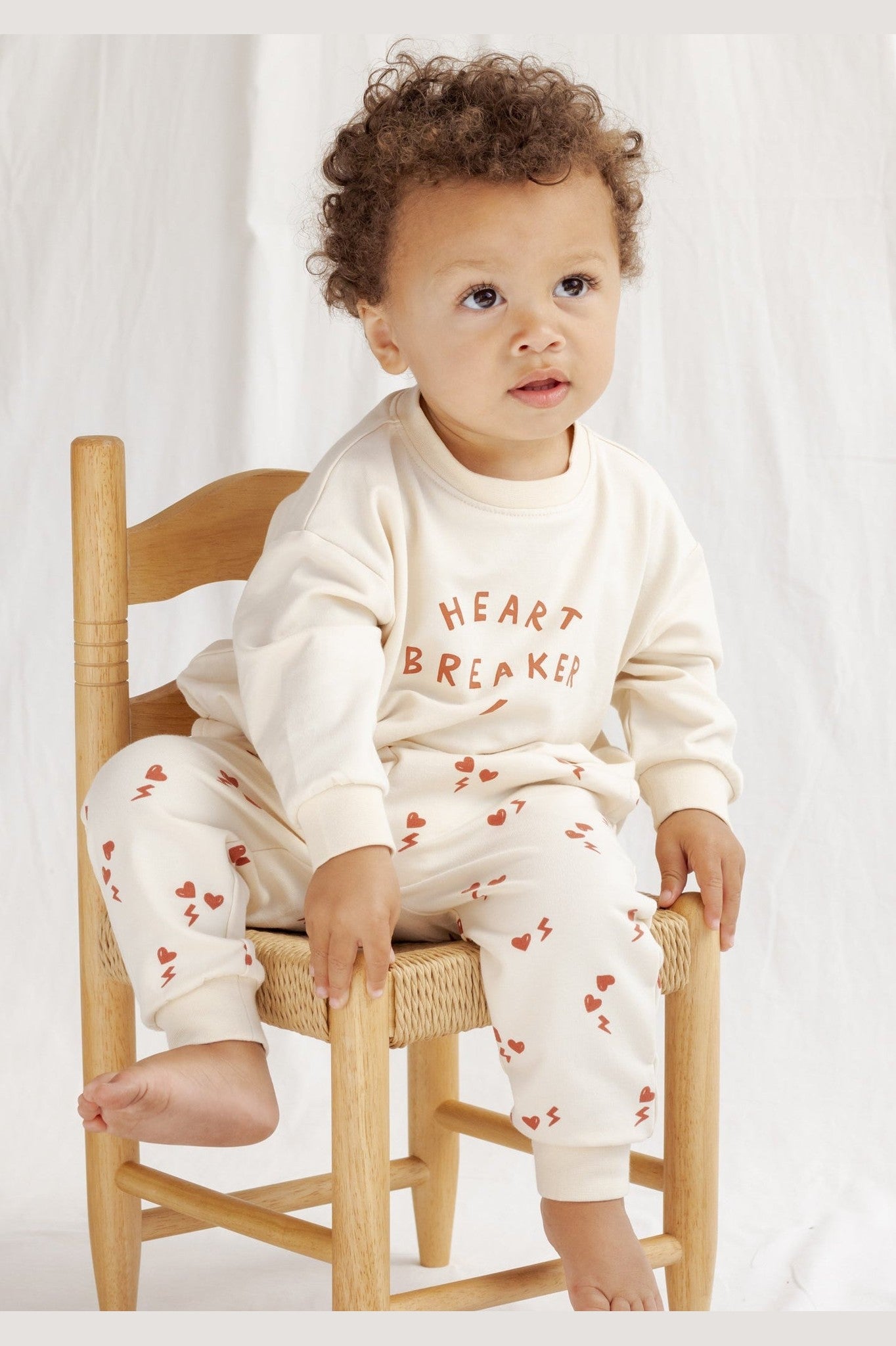 Quincy Mae Baby Relaxed Heart Breaker Sweatshirt_ QM454PALM