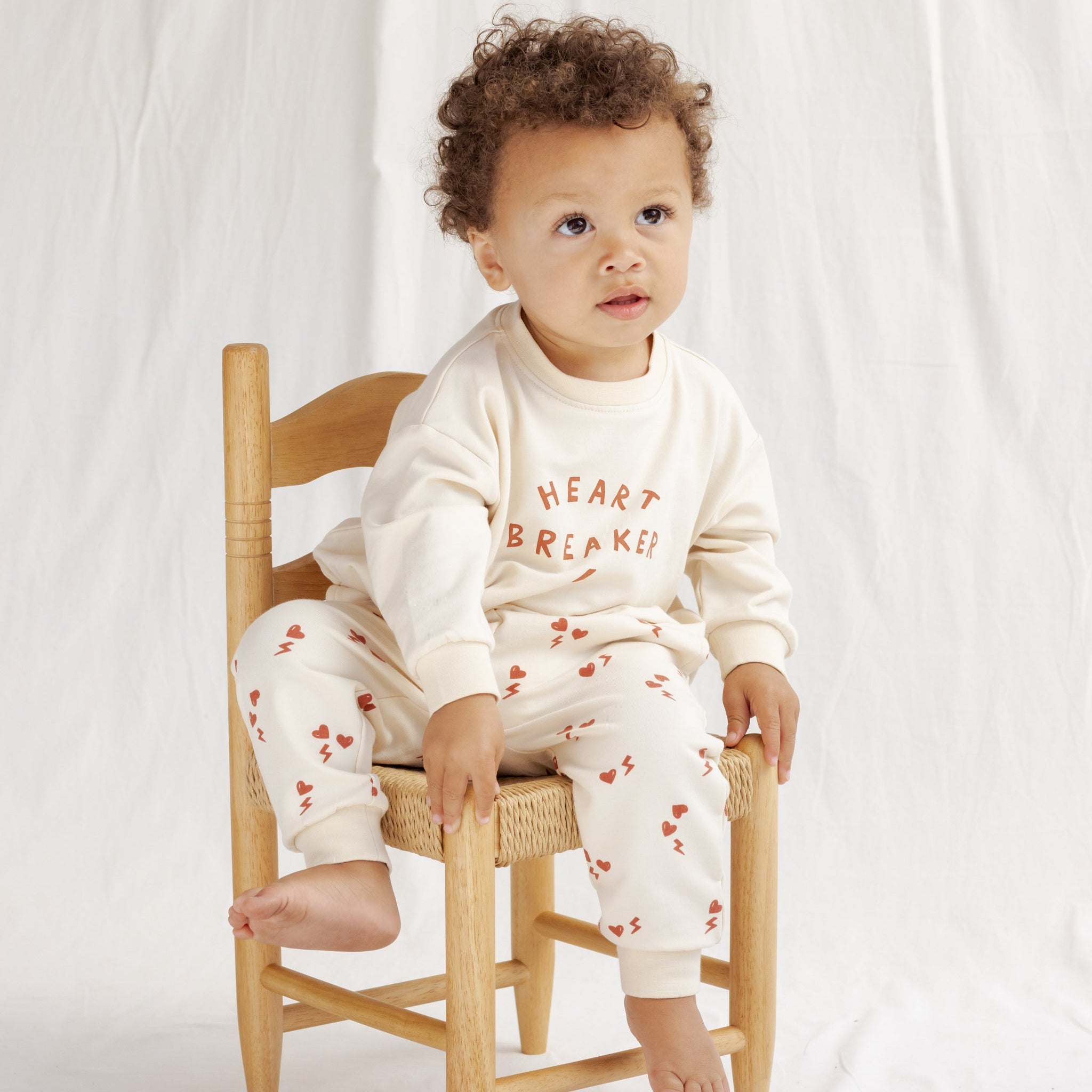 Quincy Mae Baby Relaxed Heart Breaker Sweatshirt_ QM454PALM