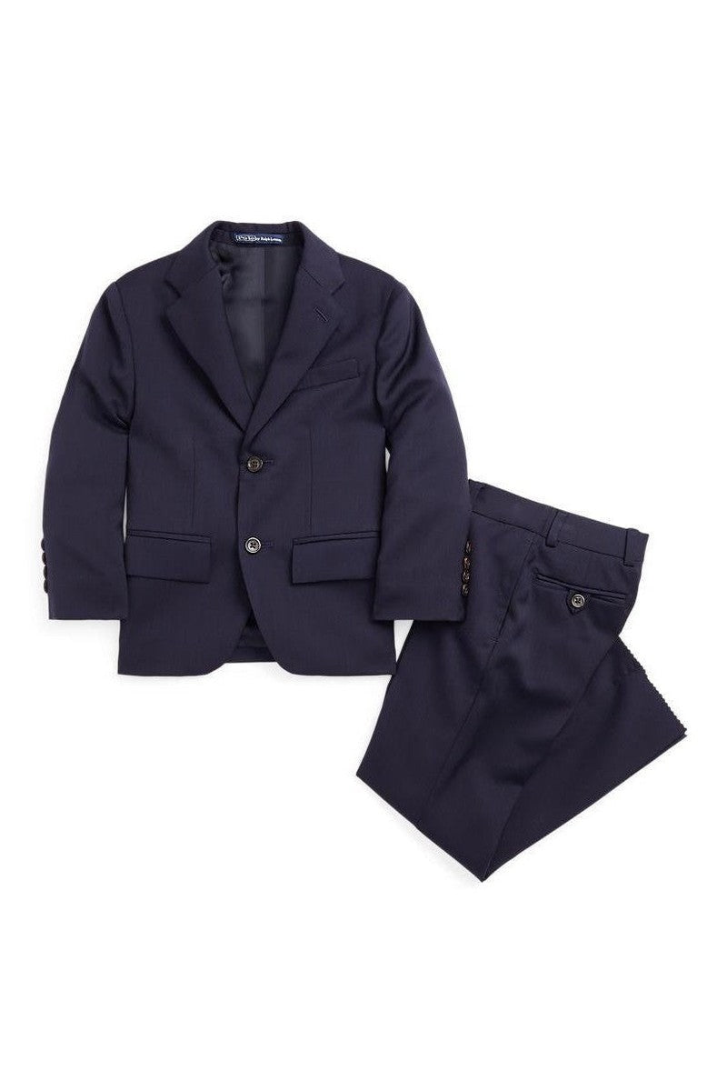 Ralph Lauren Boys Fine Tailoring Navy Wool Twill Suit-NorthBoys