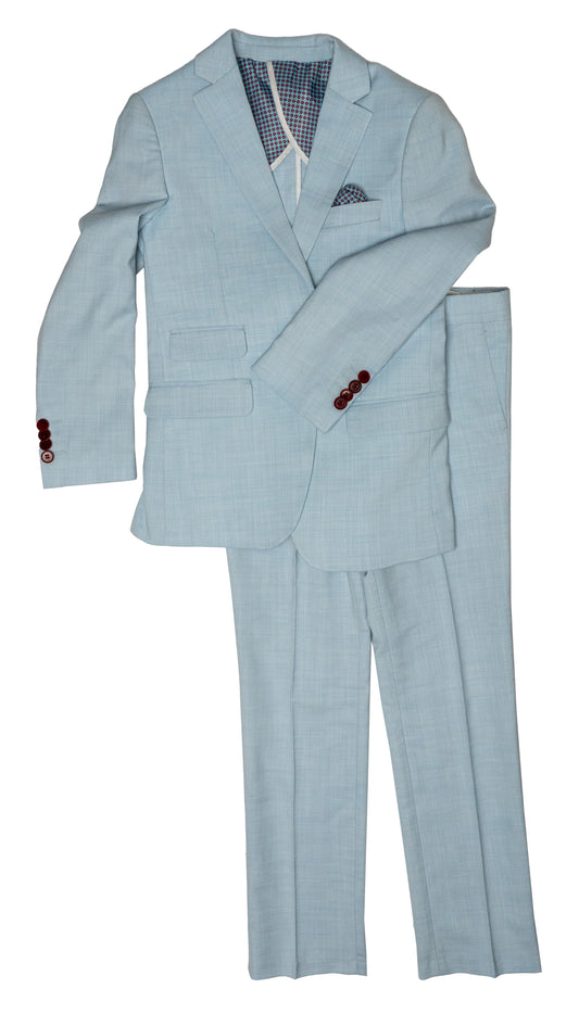 AXNY Boys Slim Fit Textured Suit_ ST2660-MIST