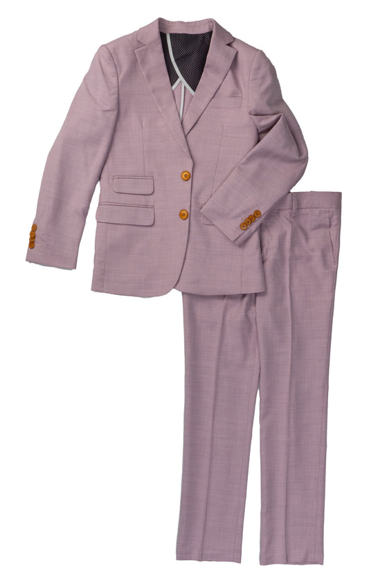 AXNY Boys Slim Fit Textured Suit_ ST2660-ORCHID