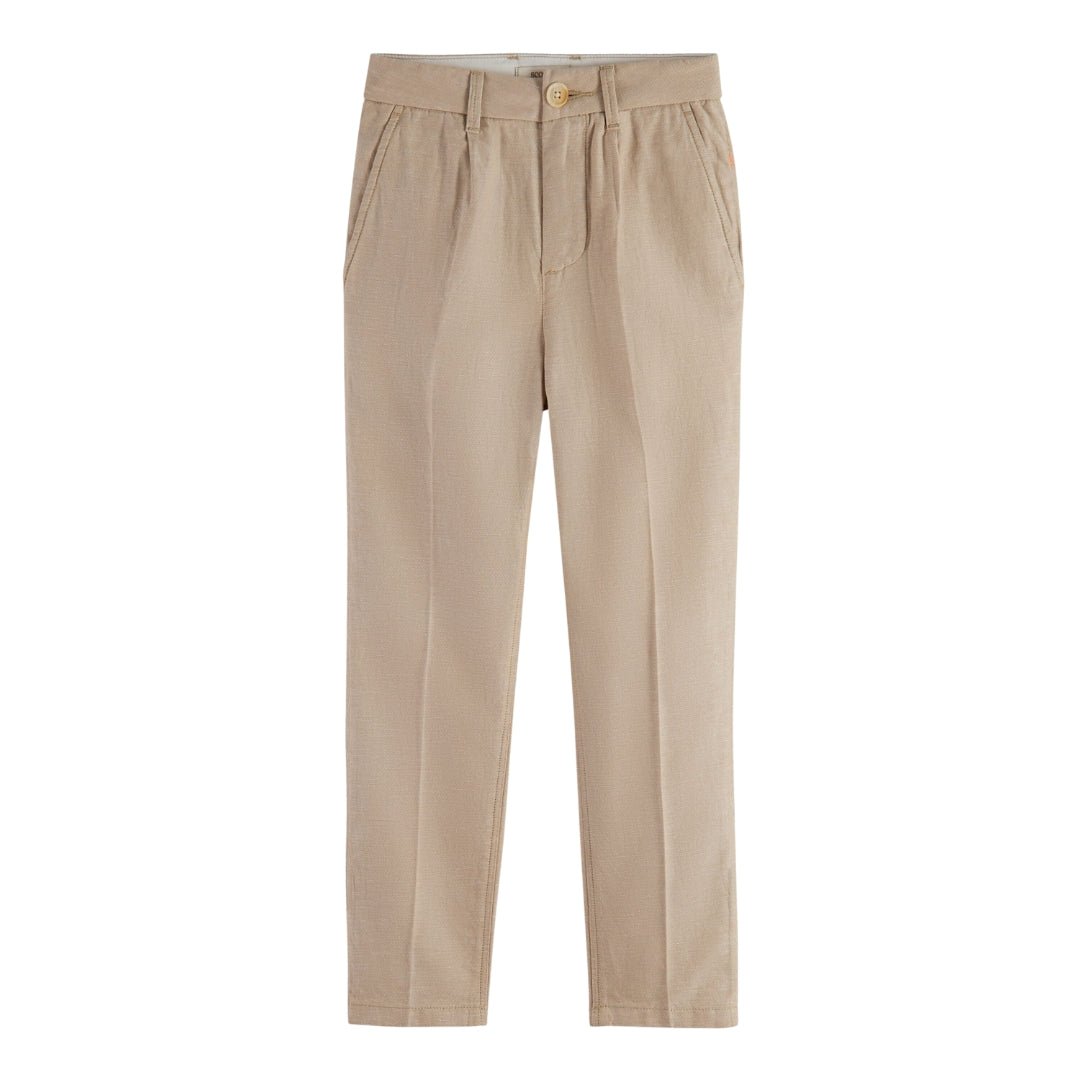 Scotch & Soda Boys Blue Loose - Tapered Fit Cotton Pants_ 176509 - NorthBoys