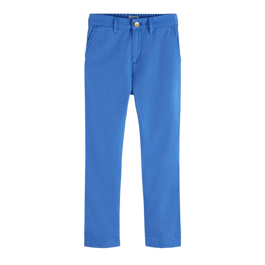 Scotch & Soda Boys Blue Loose - Tapered Fit Cotton Pants_ 177572 - NorthBoys