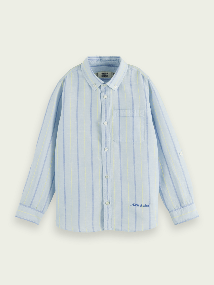Scotch & Soda Boys L/S Linen Shirt _Blue 170514 - 5233 - NorthBoys