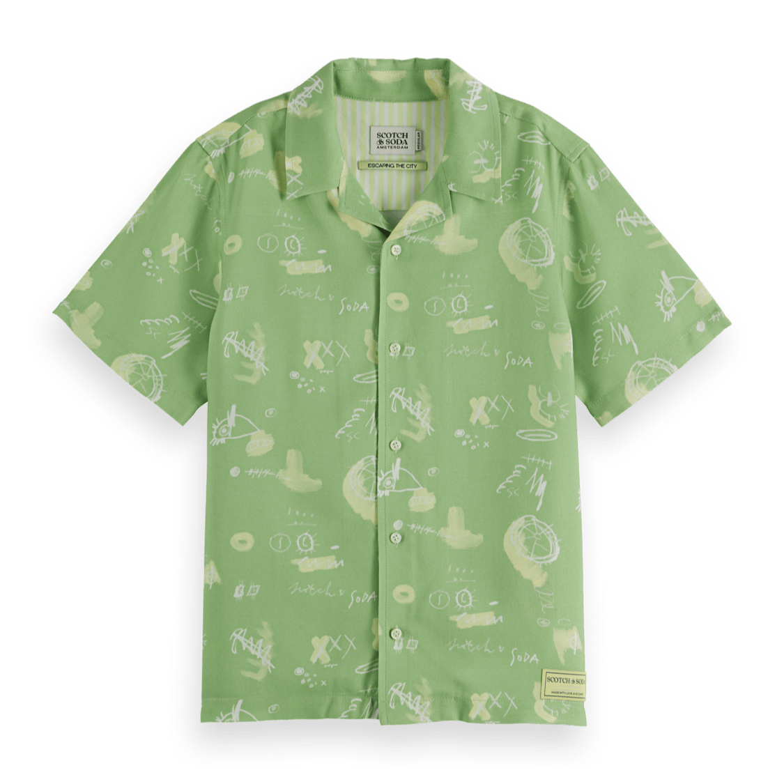 Scotch & Soda Boys Printed Short Sleeve Shirt_ 179466 - NorthBoys