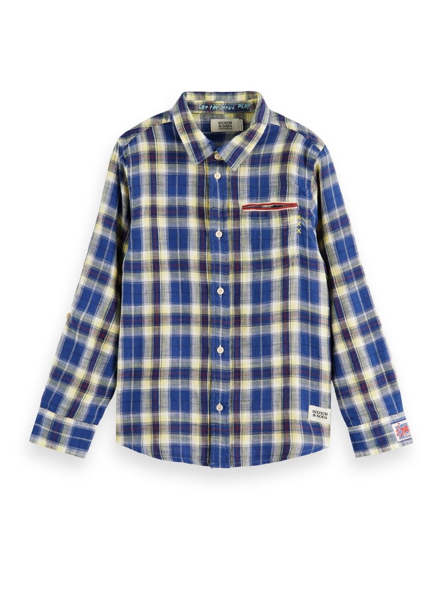 Scotch & Soda Boys Yellow/Blue Check Shirt_173655 - 6096 - NorthBoys