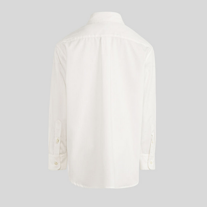 Etro Boys Long Sleeve White Shirt with Pegaso Embroidery_ GU5P20