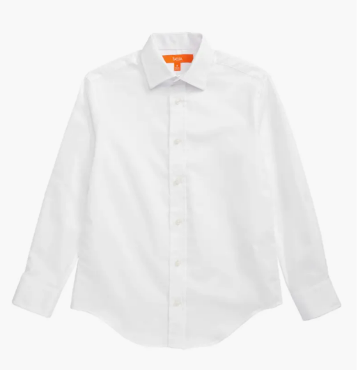 Tallia Boys White Solid Dress Shirt_ KZ0024