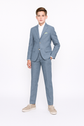 Tallia Boys Light Blue Linen Suit
