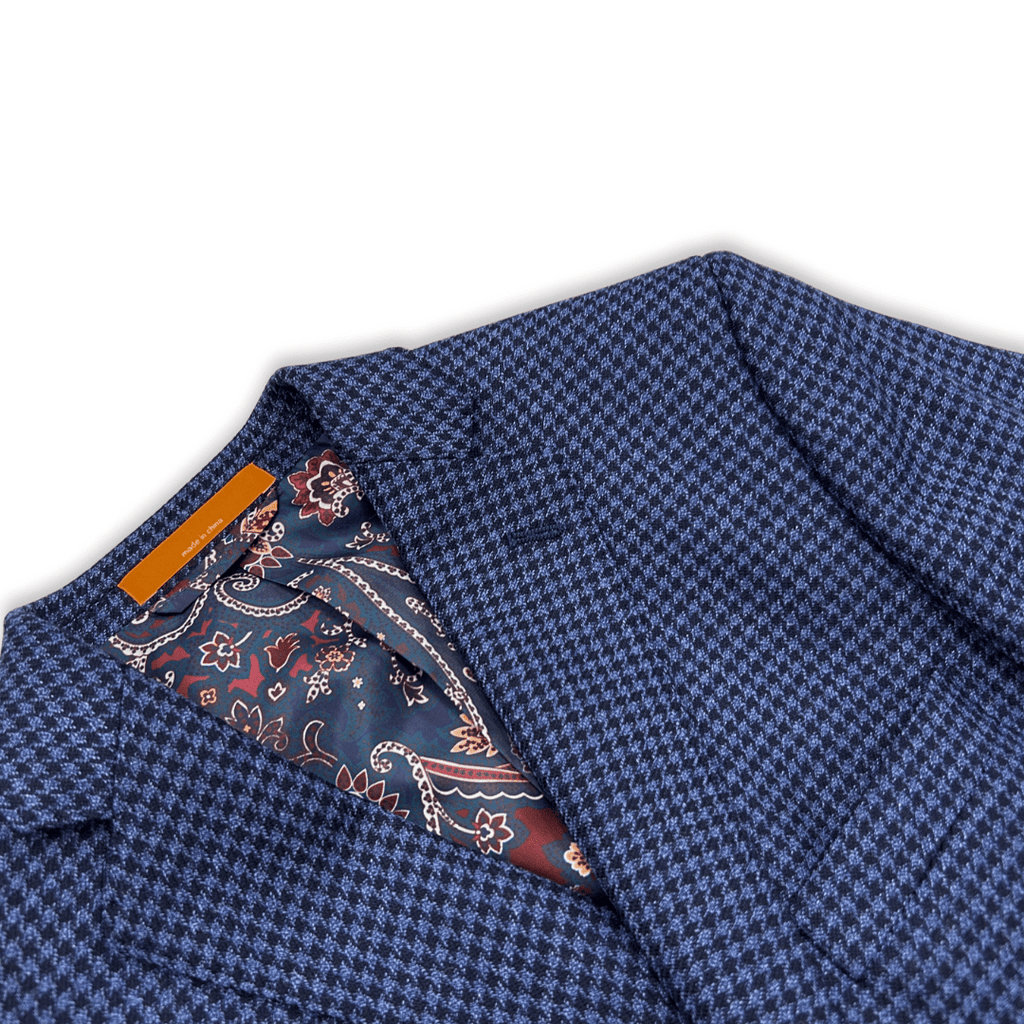 Tallia Boys Blue/Navy Houndstooth Sports Jacket-NorthBoys