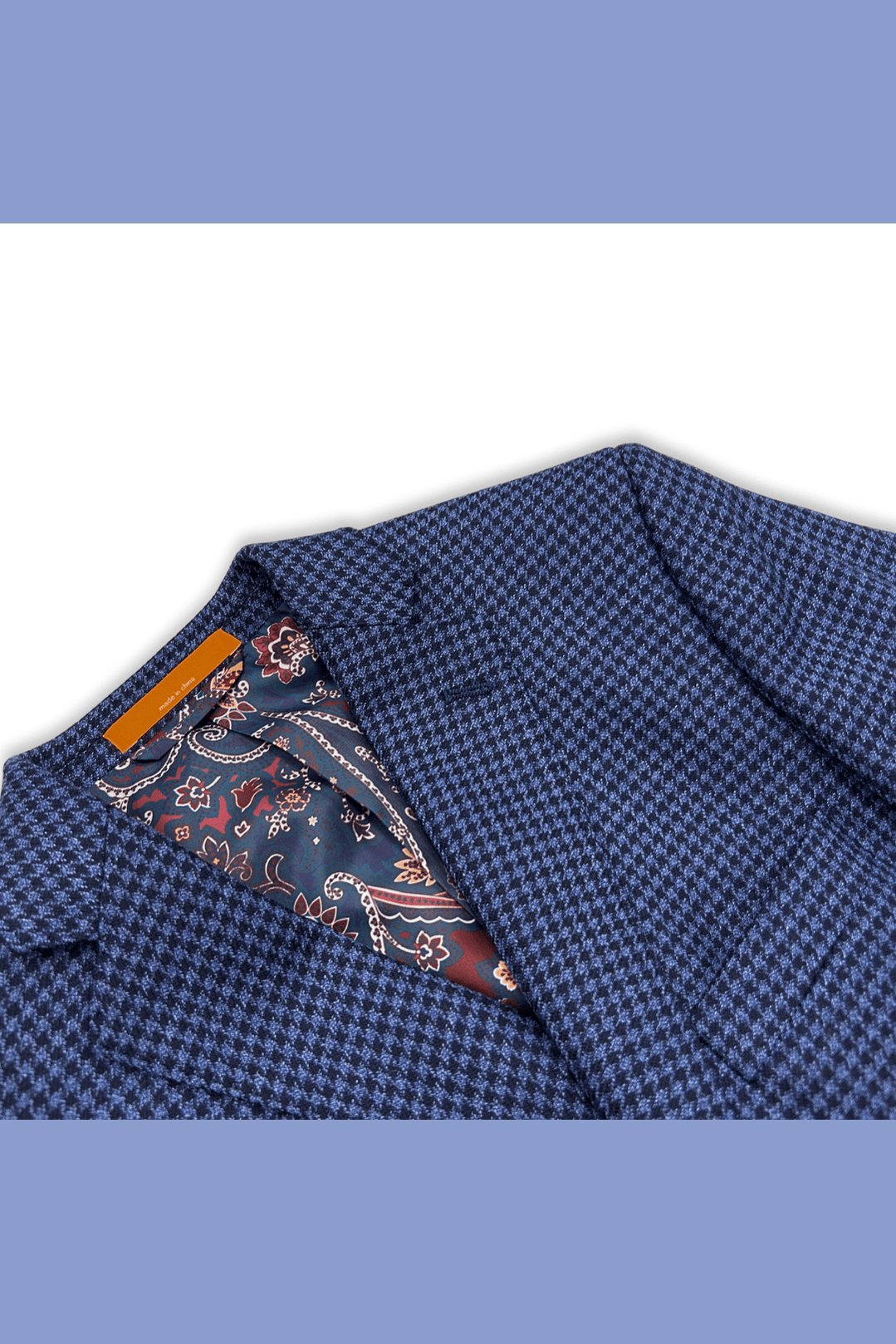 Tallia Boys Blue/Navy Houndstooth Sports Jacket-NorthBoys