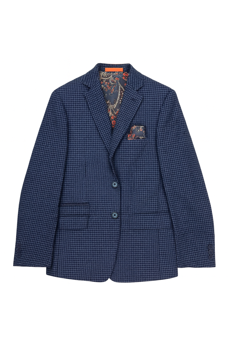 Tallia Boys Blue/Navy Houndstooth Sports Jacket-NorthBoys