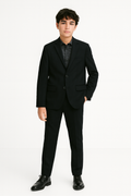 Tallia Boys Husky Black Wool Suit-NorthBoys