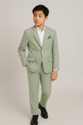 Tallia Boys Sage Green Linen Suit
