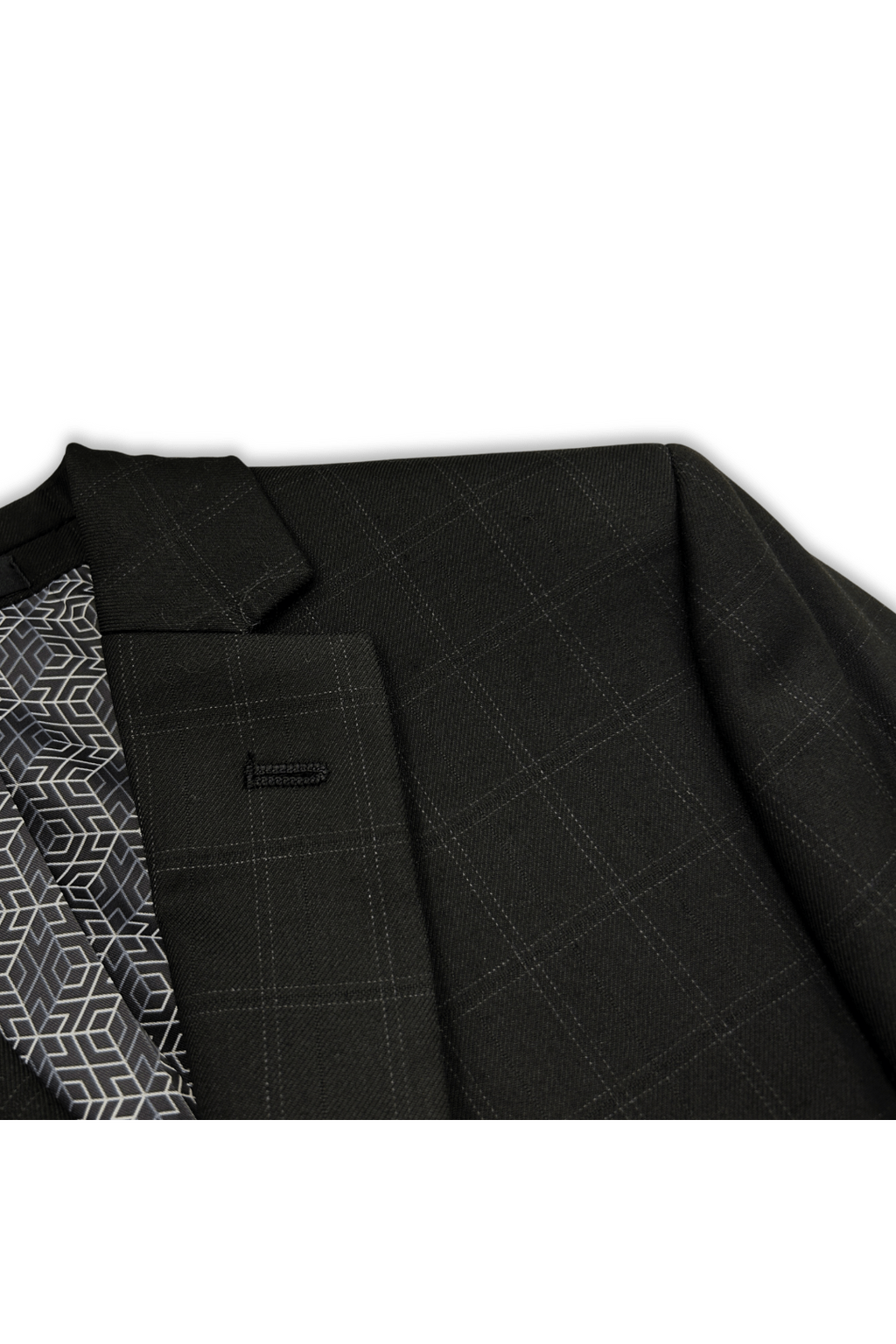 Tallia Boys Skinny Black Window Pane Suit-NorthBoys