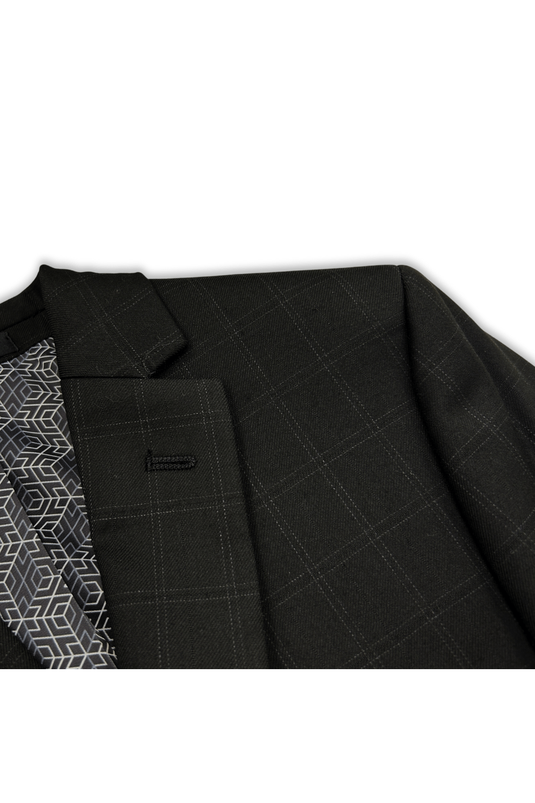 Tallia Boys Skinny Black Window Pane Suit-NorthBoys