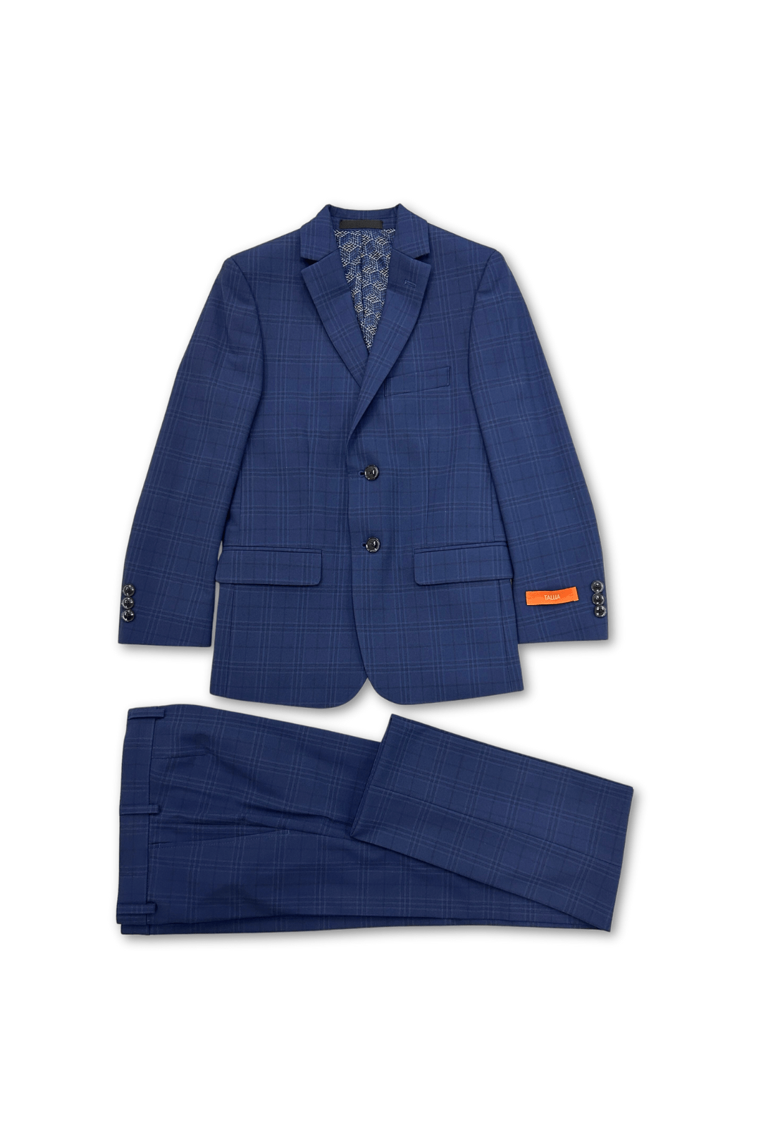 Tallia Boys Skinny Blue Plaid Suit-NorthBoys