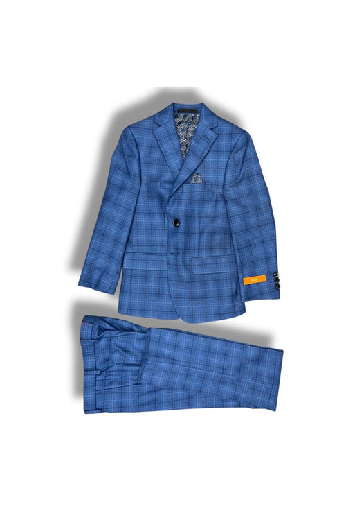 Tallia Boys Skinny Blue Plaid Suit_ CZ0095-NorthBoys