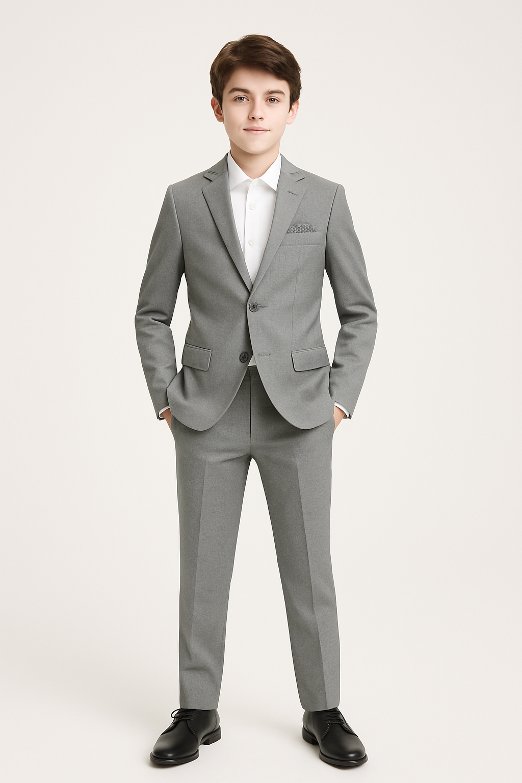 Tallia Boys Skinny Grey Window Suit-NorthBoys