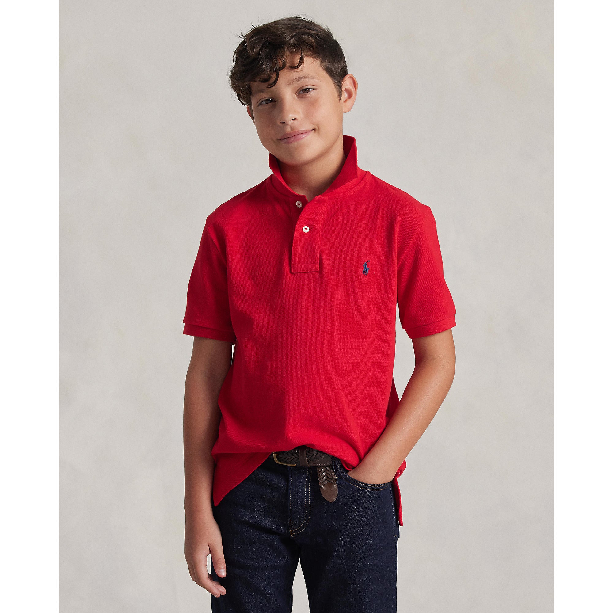 Polo Ralph Lauren Boys Mesh Red Polo Shirt