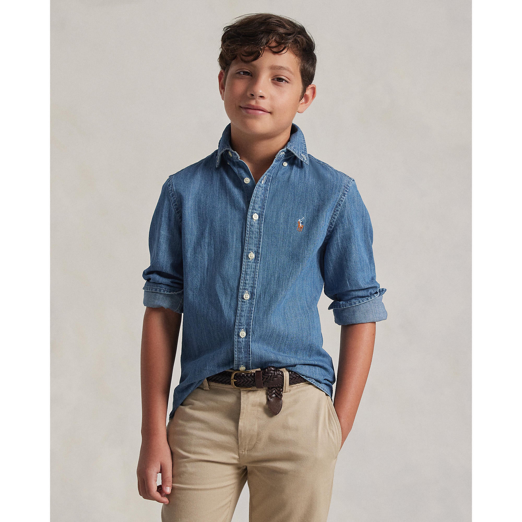 Polo Ralph Lauren Boys Long Sleeve Chambray Oxford Shirt