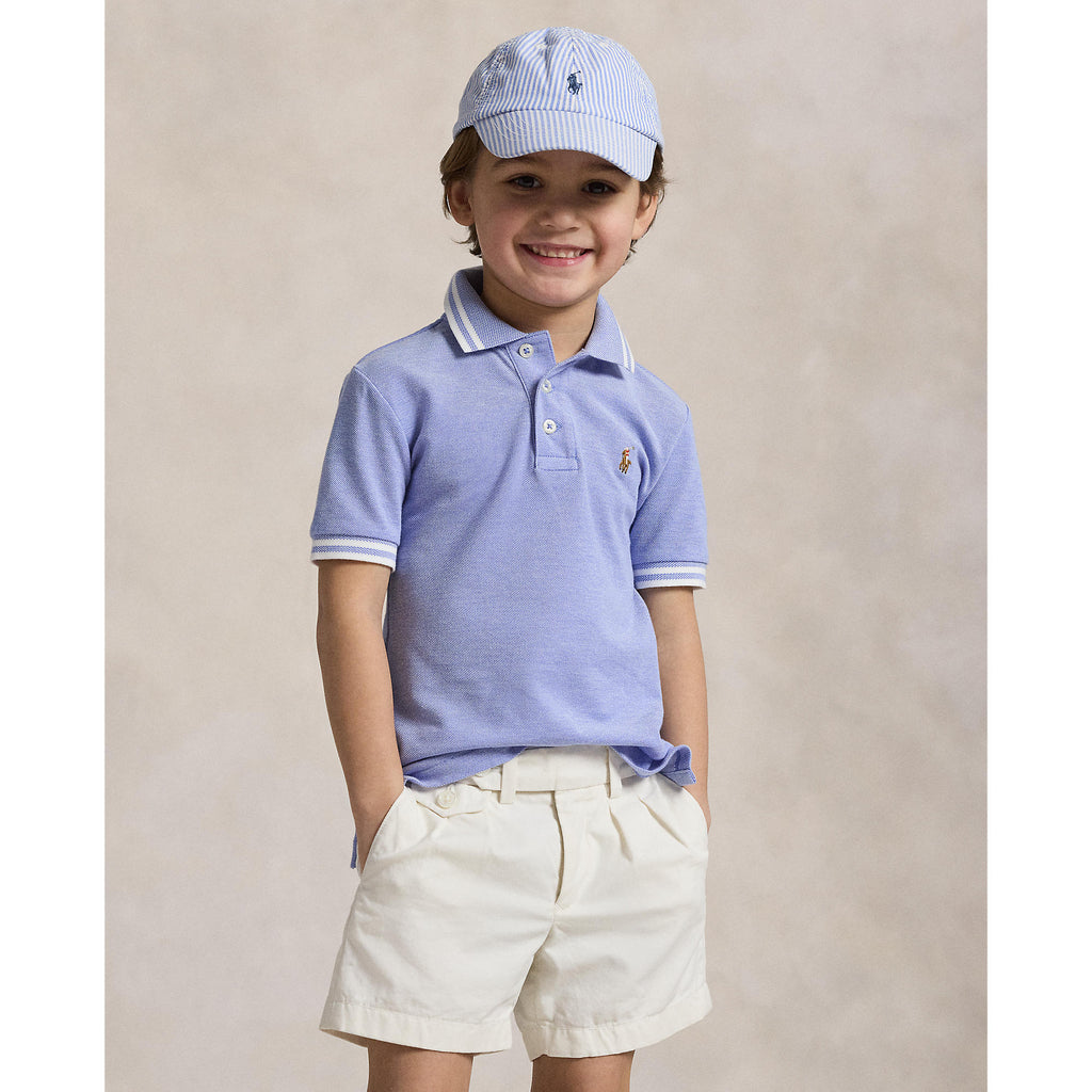 Polo Ralph Lauren Little Boys Mesh Blue Polo Shirt