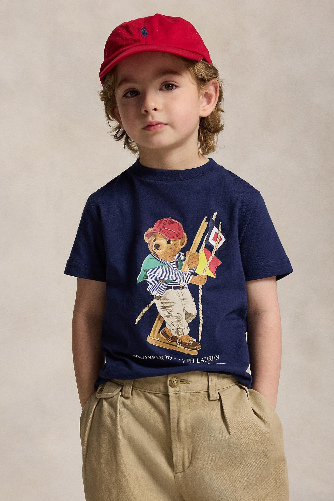 Polo Ralph Lauren Little Boys Polo Bear Navy T-Shirt