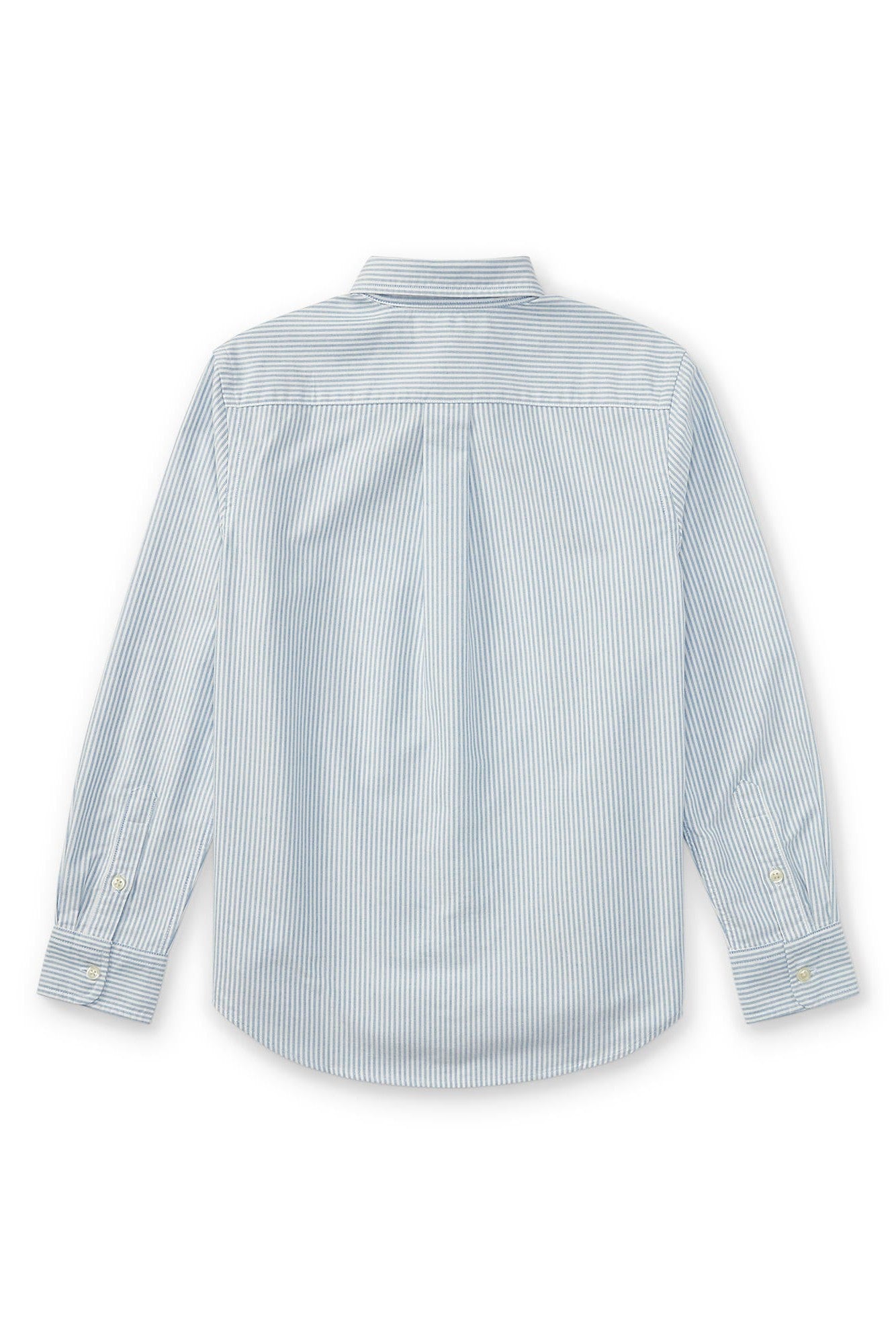 Polo Ralph Lauren Boys Long Sleeve Light Blue Striped Oxford Shirt