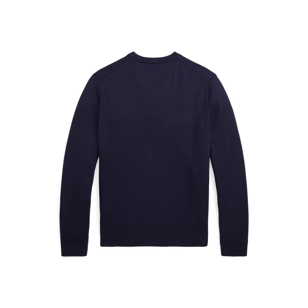 Polo Ralph Lauren Boys Fine Cotton Navy Crewneck Sweater