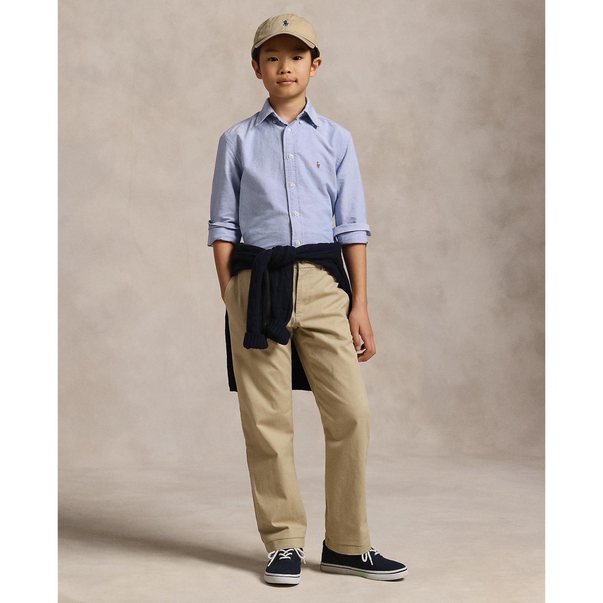 Polo Ralph Lauren Boys Long Sleeve Blue Oxford Shirt