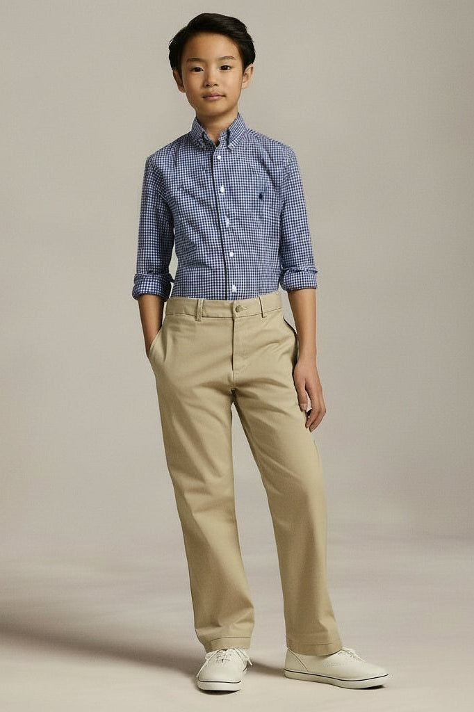 Ralph Lauren Boys Gingham Cotton Poplin Shirt
