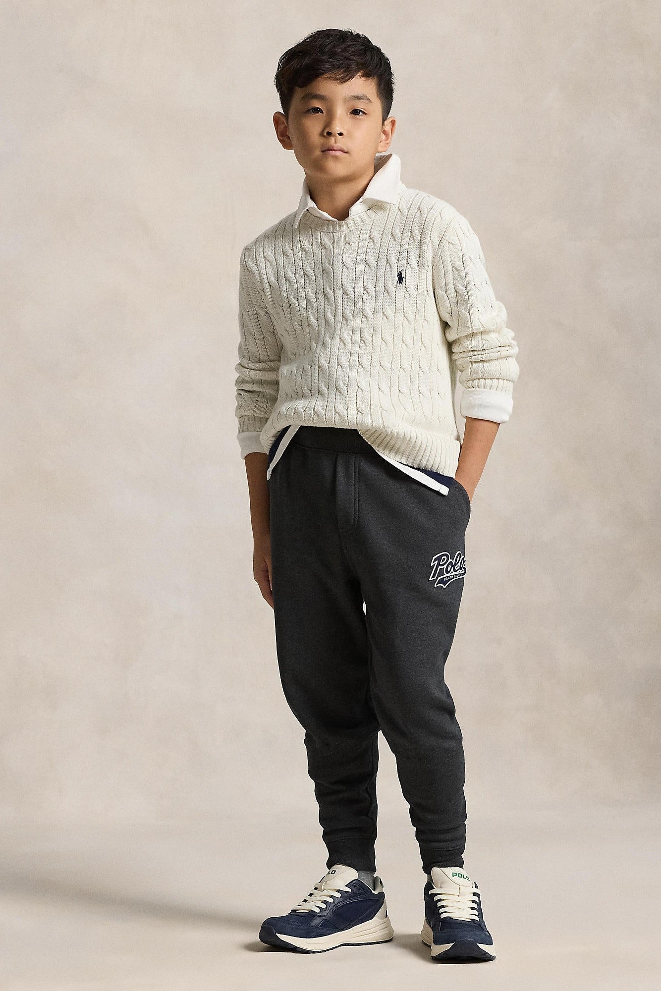 Polo Ralph Lauren Boys Combed Cotton Cable Knit Sweater