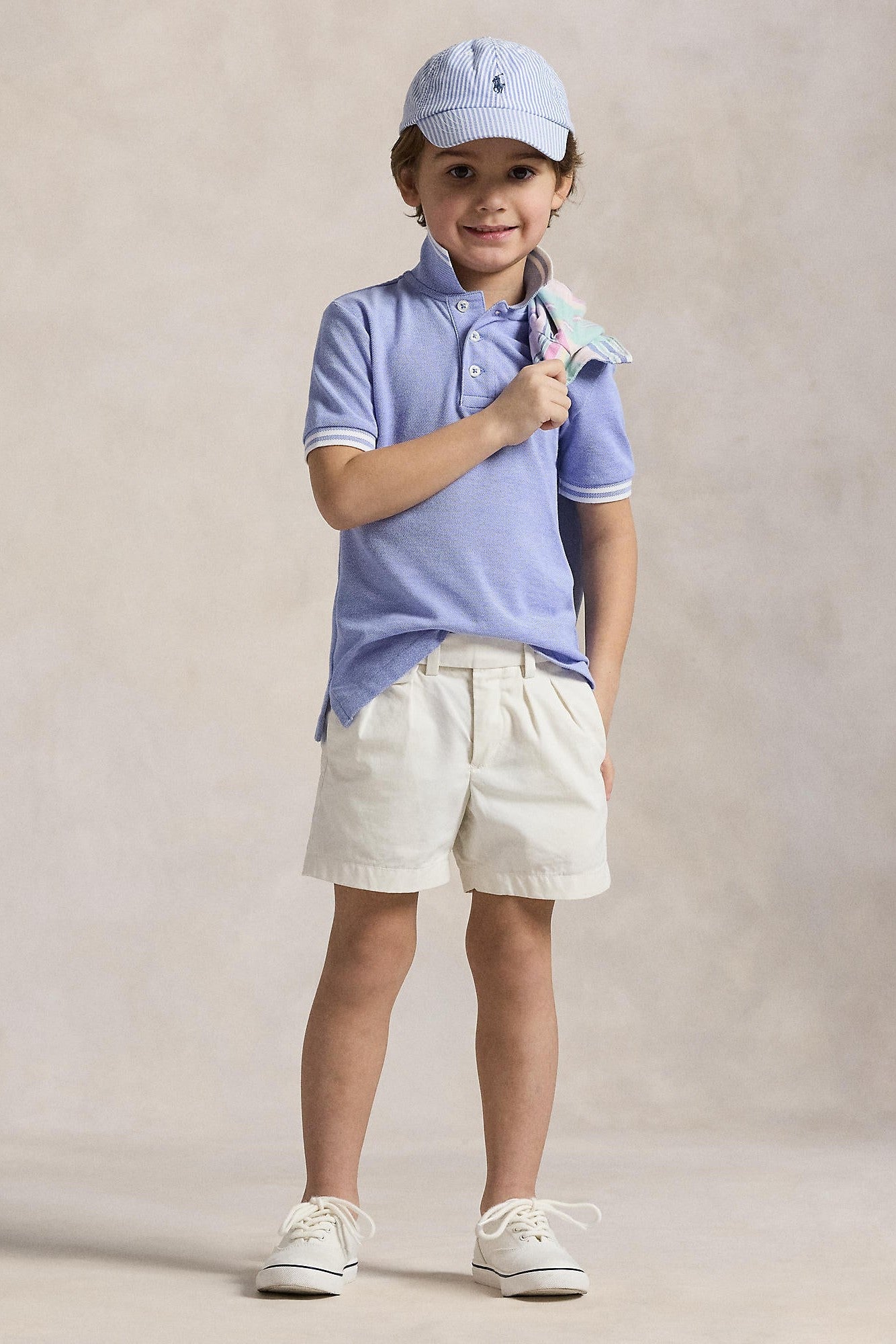 Polo Ralph Lauren Little Boys Mesh Blue Polo Shirt