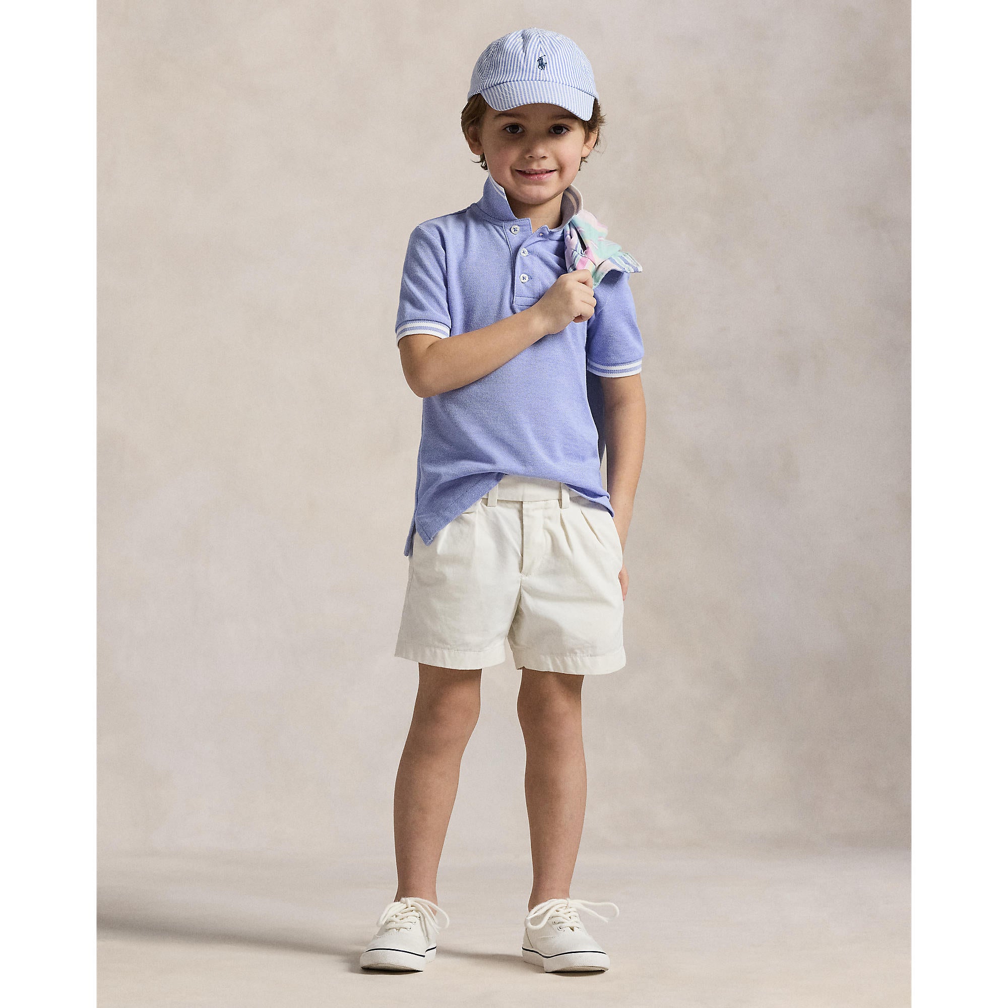 Polo Ralph Lauren Little Boys Mesh Blue Polo Shirt