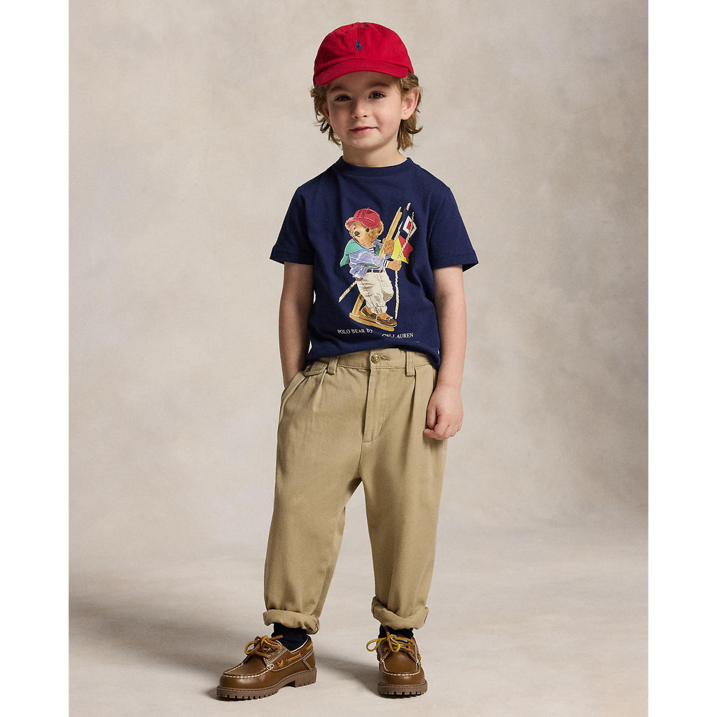 Polo Ralph Lauren Little Boys Polo Bear Navy T-Shirt