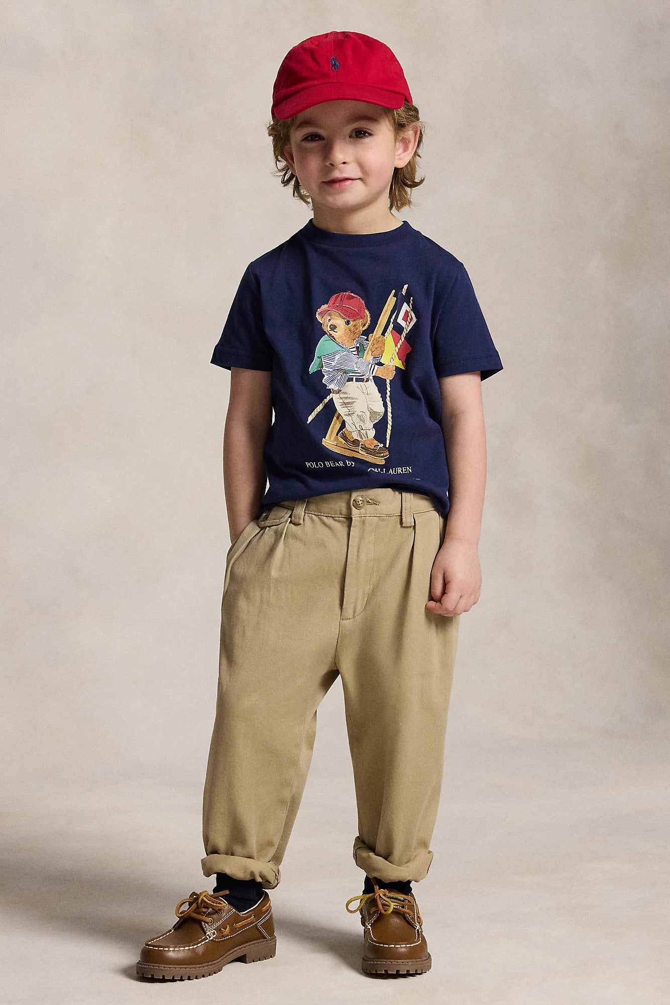 Polo Ralph Lauren Little Boys Polo Bear Navy T-Shirt