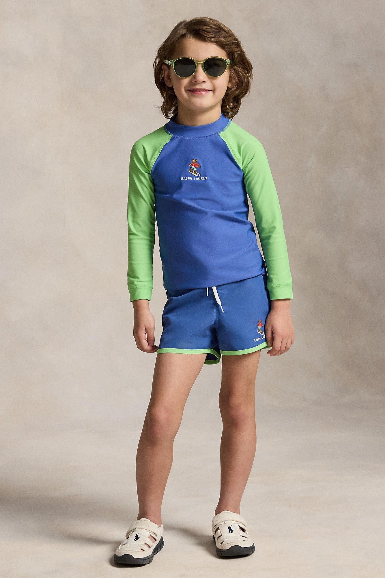 Polo Ralph Lauren Little Boys 2 Piece Bathing Suit & Rashguard Set