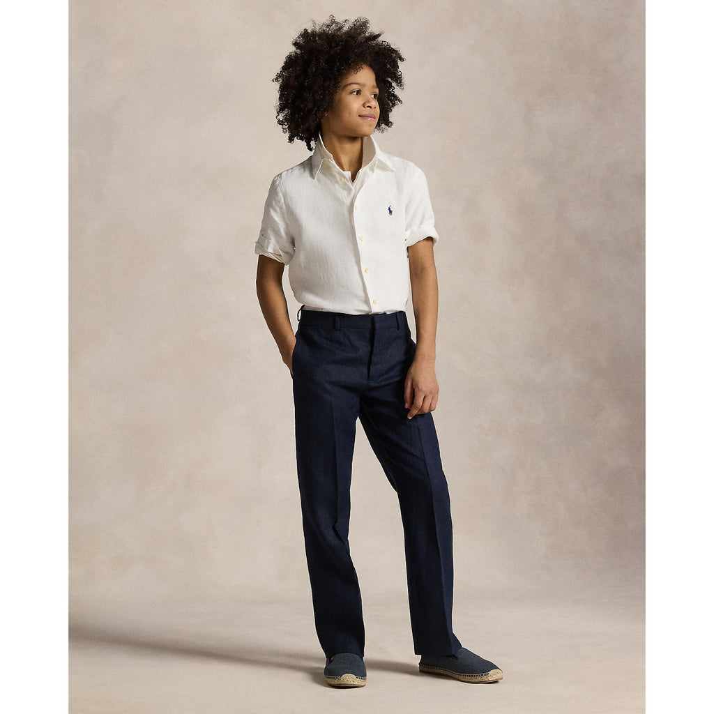 Polo Ralph Lauren Boys Short Sleeve Seersucker Shirt