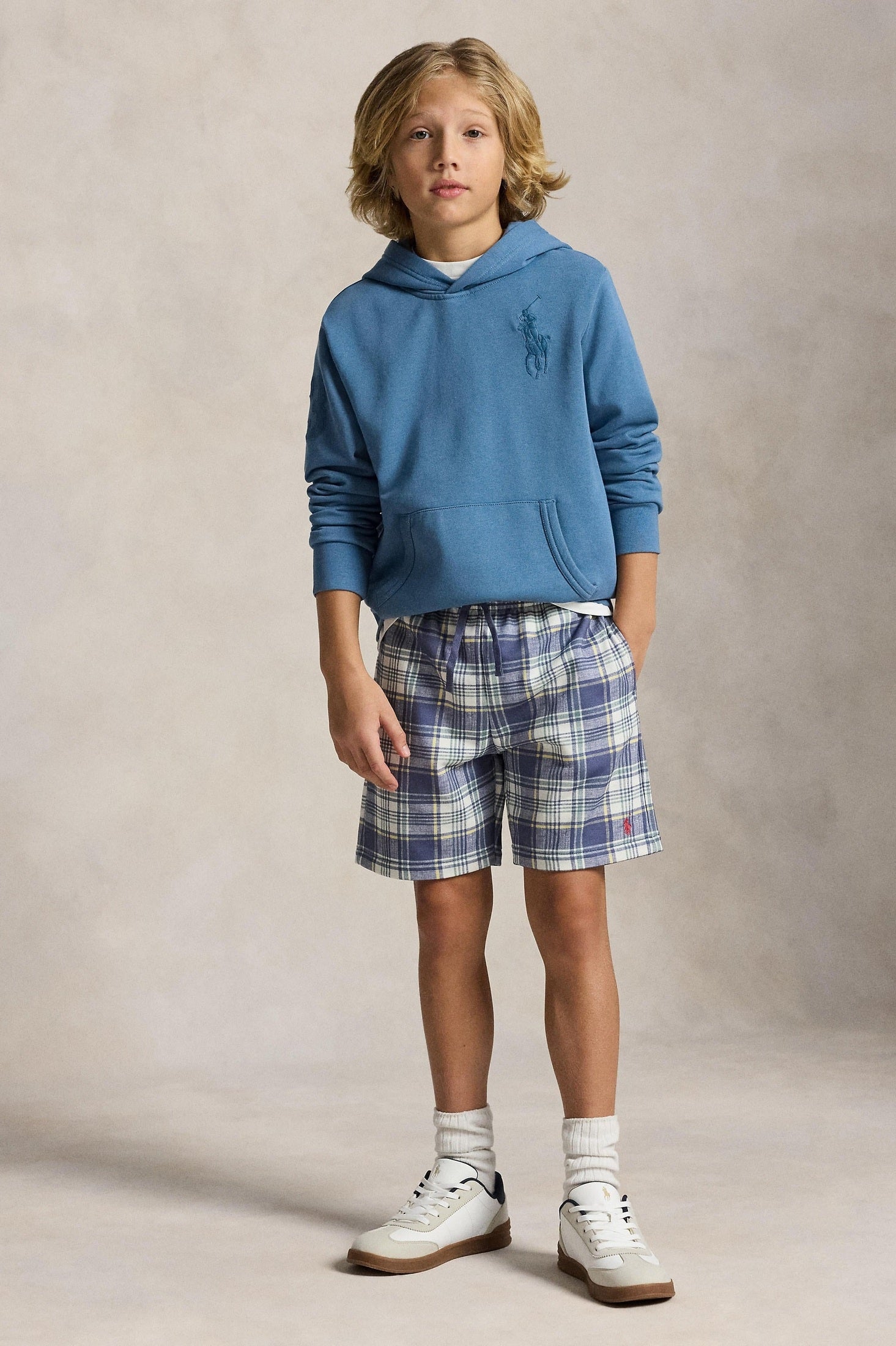 Polo Ralph Lauren Boys French Terry Light Blue Hoodie