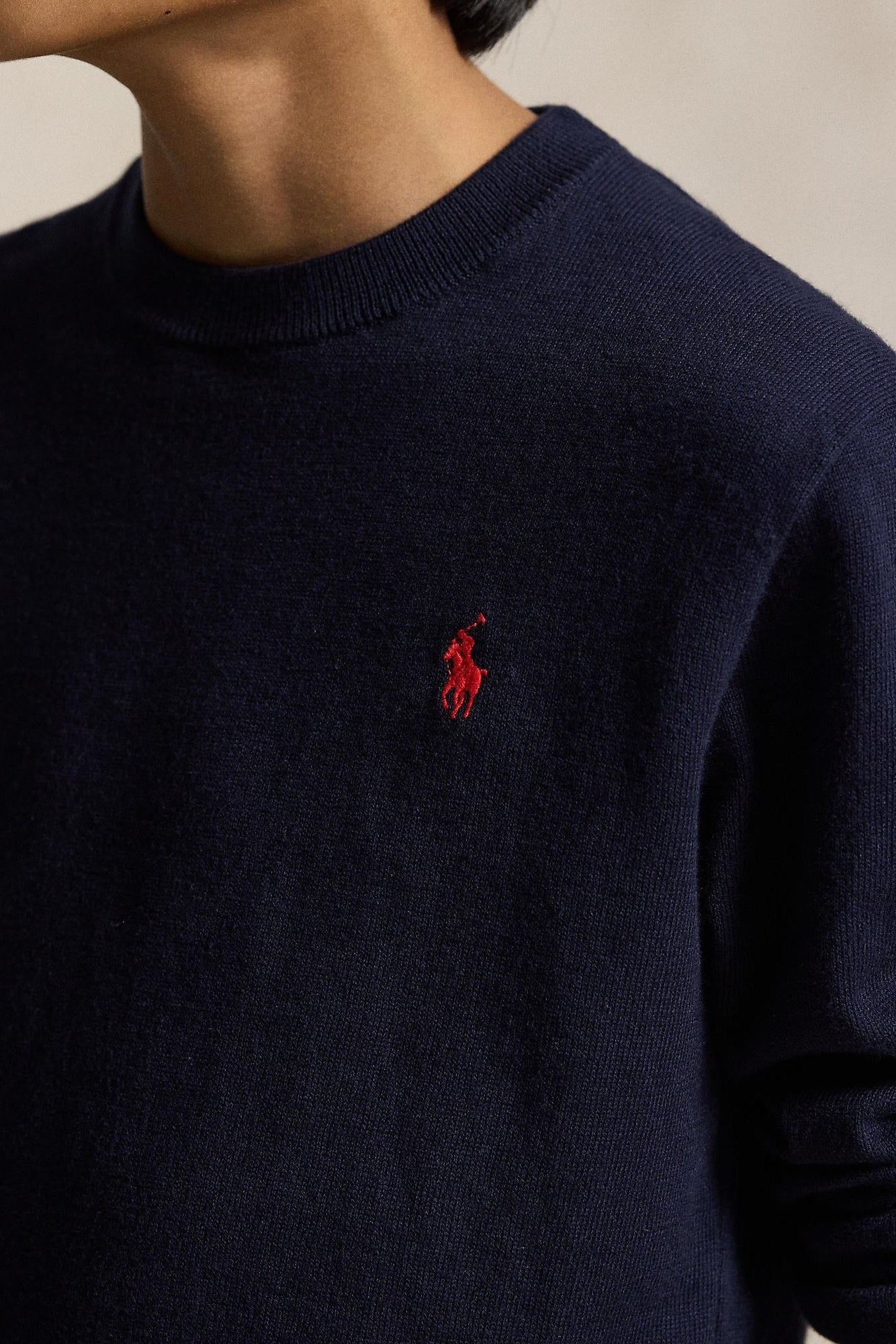 Polo Ralph Lauren Boys Fine Cotton Navy Crewneck Sweater